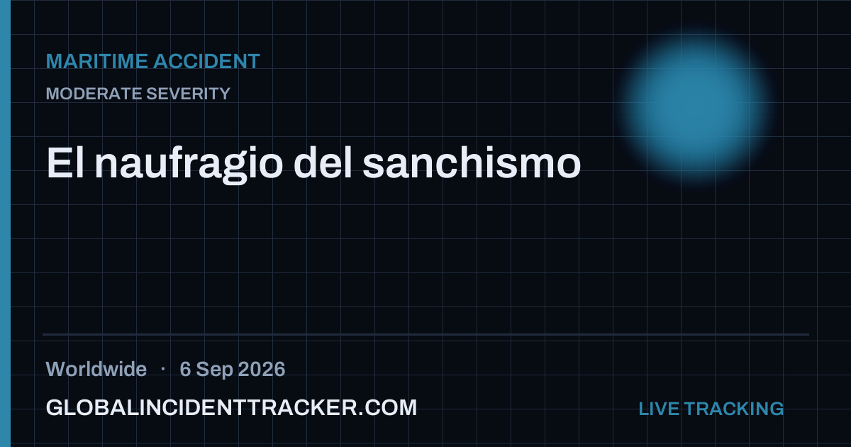 Maritime Accident incident in worldwide on 6 September 2026 — Global Incident Tracker report card