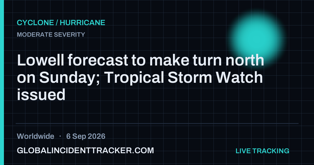 Cyclone / Hurricane incident in worldwide on 6 September 2026 — Global Incident Tracker report card