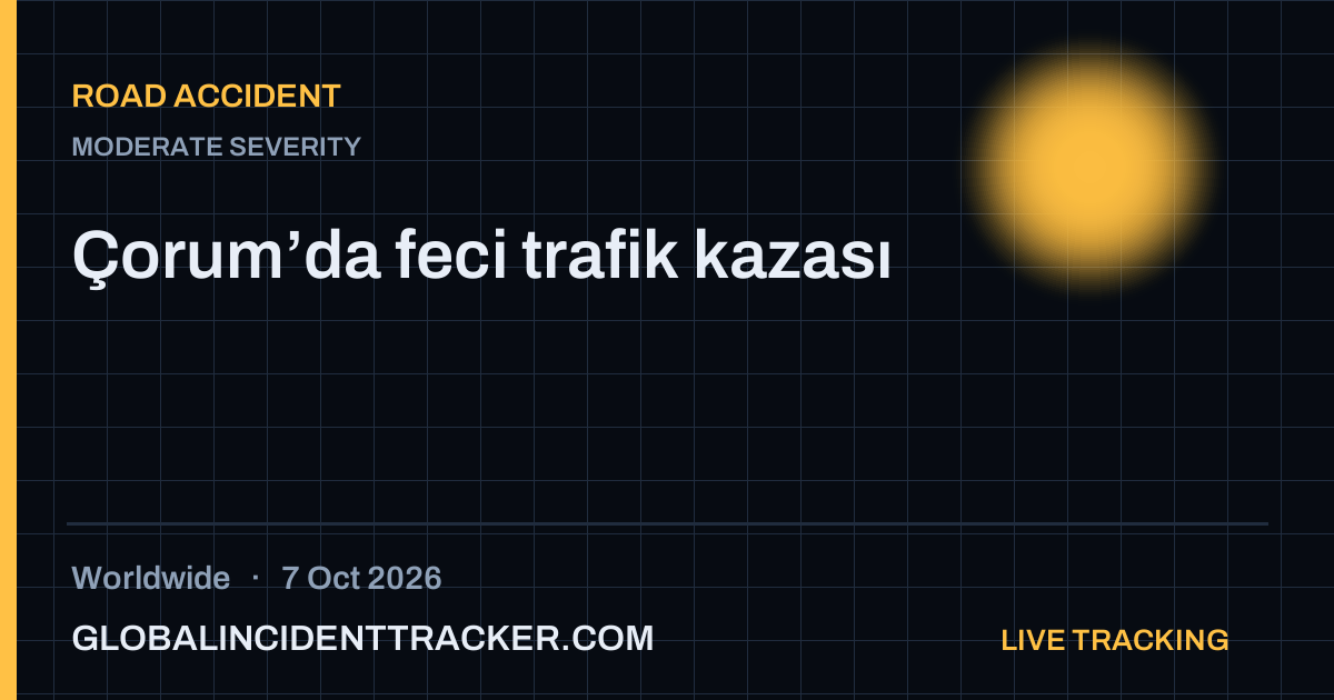 Road Accident incident in worldwide on 7 October 2026 — Global Incident Tracker report card
