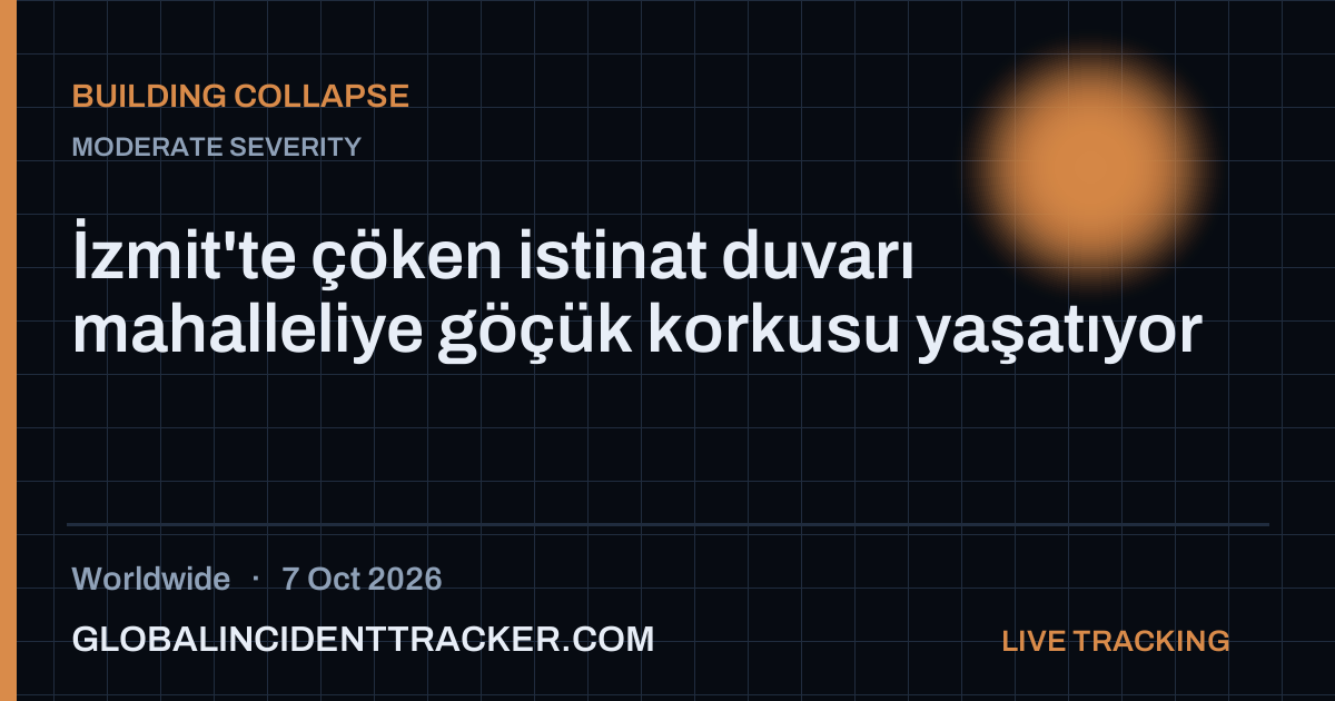 Building Collapse incident in worldwide on 7 October 2026 — Global Incident Tracker report card