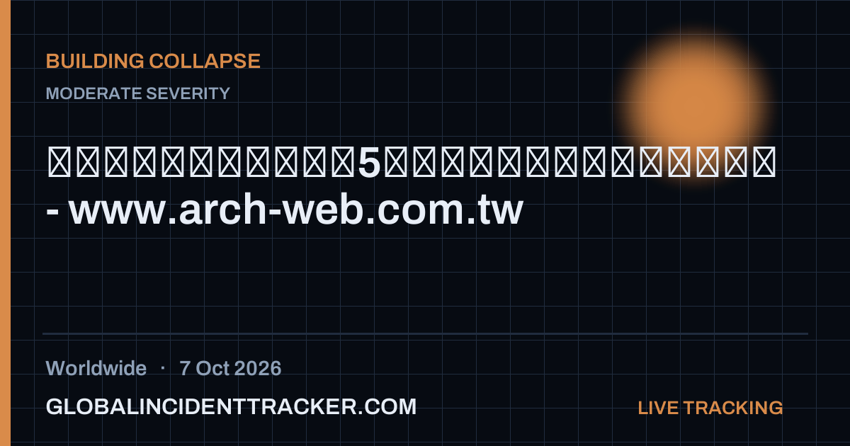 Building Collapse incident in worldwide on 7 October 2026 — Global Incident Tracker report card