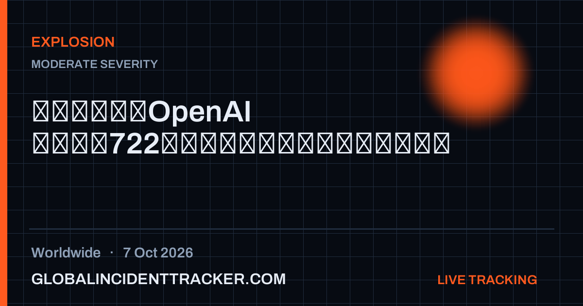 Explosion incident in worldwide on 7 October 2026 — Global Incident Tracker report card