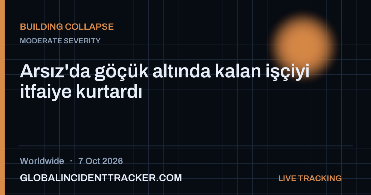 Building Collapse incident in worldwide on 7 October 2026 — Global Incident Tracker report card