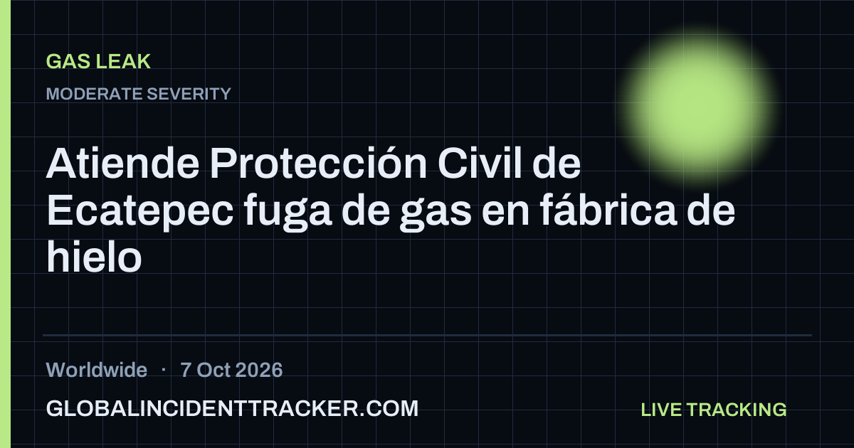 Gas Leak incident in worldwide on 7 October 2026 — Global Incident Tracker report card