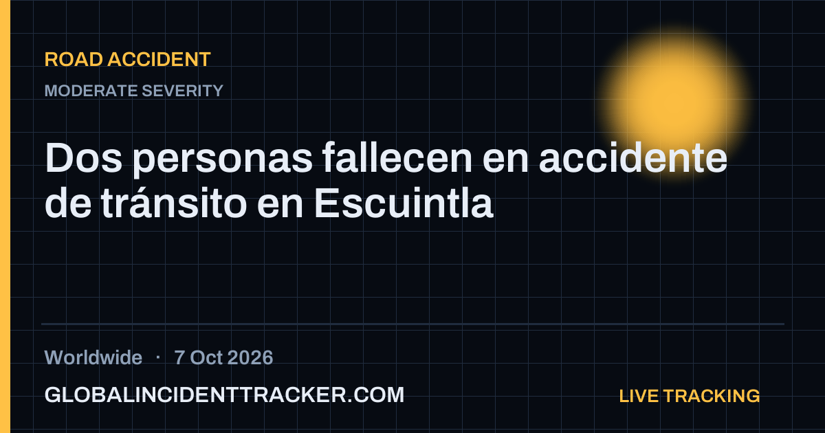 Road Accident incident in worldwide on 7 October 2026 — Global Incident Tracker report card