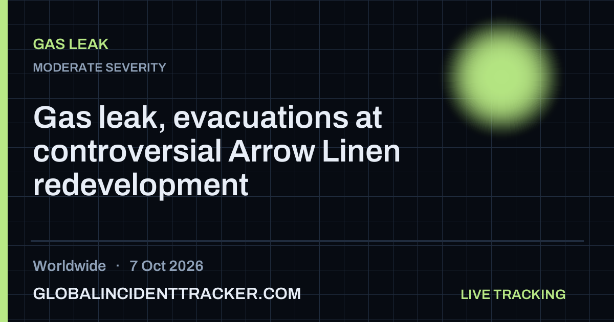 Gas Leak incident in worldwide on 7 October 2026 — Global Incident Tracker report card