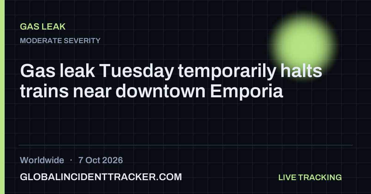Gas Leak incident in worldwide on 7 October 2026 — Global Incident Tracker report card
