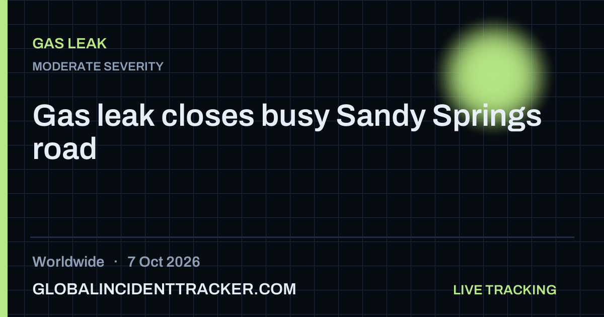 Gas Leak incident in worldwide on 7 October 2026 — Global Incident Tracker report card