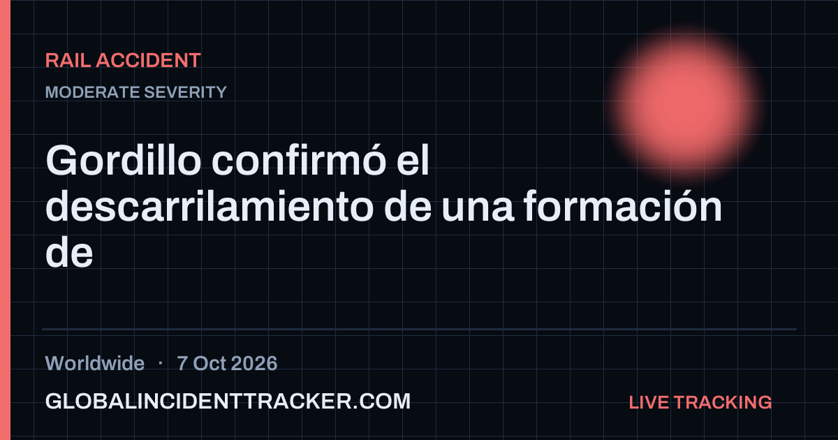Rail Accident incident in worldwide on 7 October 2026 — Global Incident Tracker report card