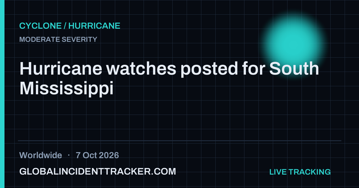 Cyclone / Hurricane incident in worldwide on 7 October 2026 — Global Incident Tracker report card