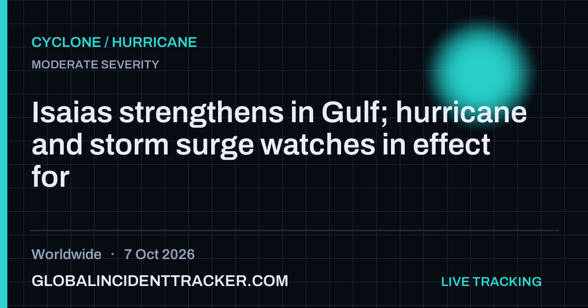 Cyclone / Hurricane incident in worldwide on 7 October 2026 — Global Incident Tracker report card