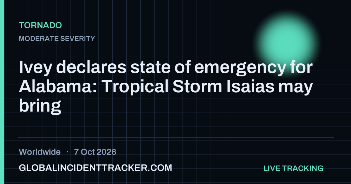 Tornado incident in worldwide on 7 October 2026 — Global Incident Tracker report card
