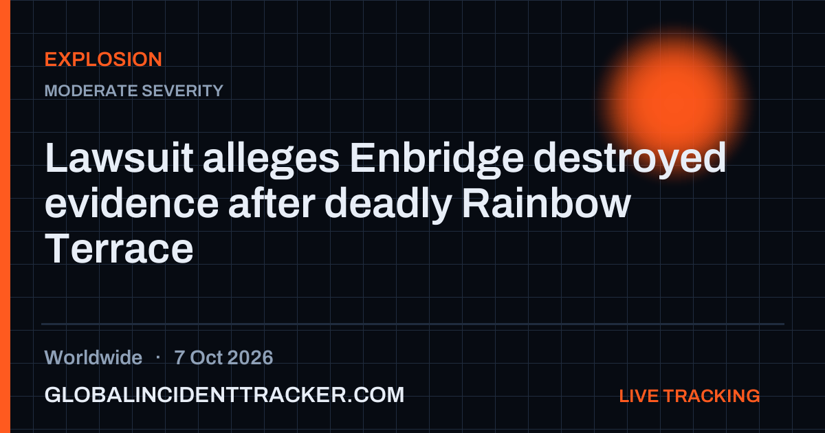 Explosion incident in worldwide on 7 October 2026 — Global Incident Tracker report card