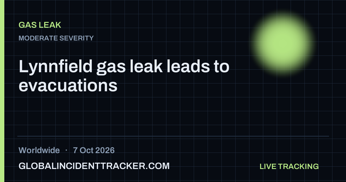 Gas Leak incident in worldwide on 7 October 2026 — Global Incident Tracker report card