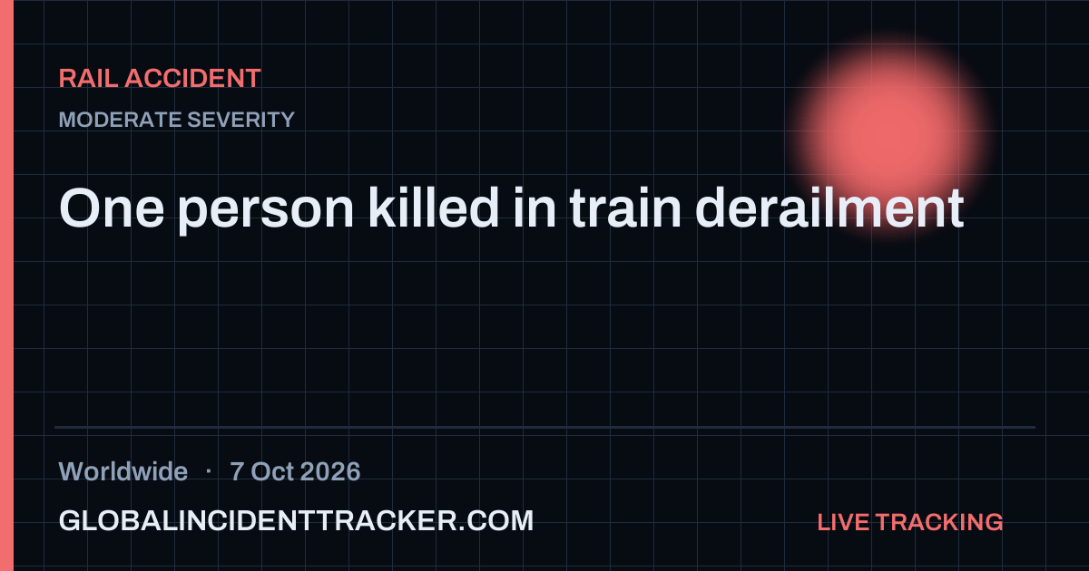 Rail Accident incident in worldwide on 7 October 2026 — Global Incident Tracker report card