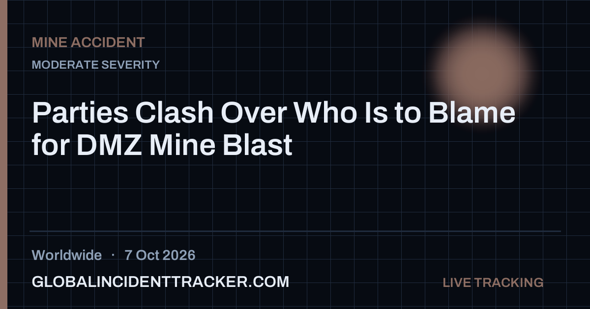 Mine Accident incident in worldwide on 7 October 2026 — Global Incident Tracker report card