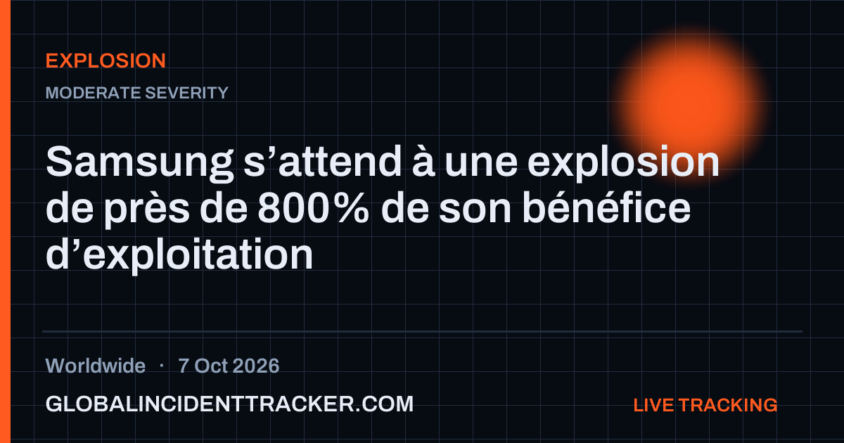 Explosion incident in worldwide on 7 October 2026 — Global Incident Tracker report card