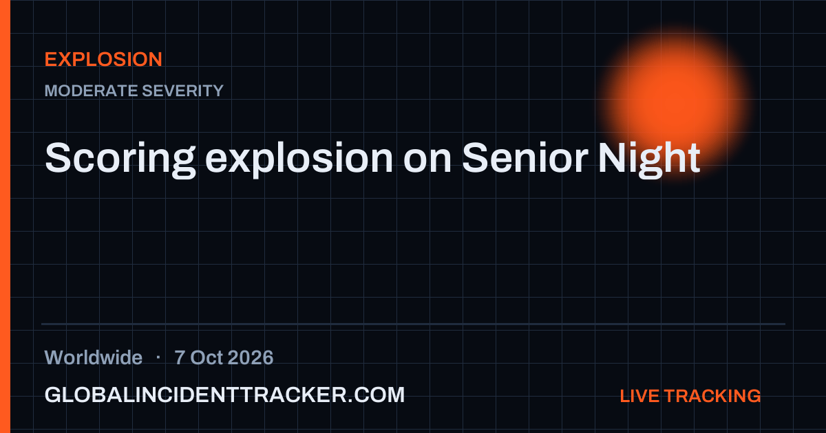 Explosion incident in worldwide on 7 October 2026 — Global Incident Tracker report card
