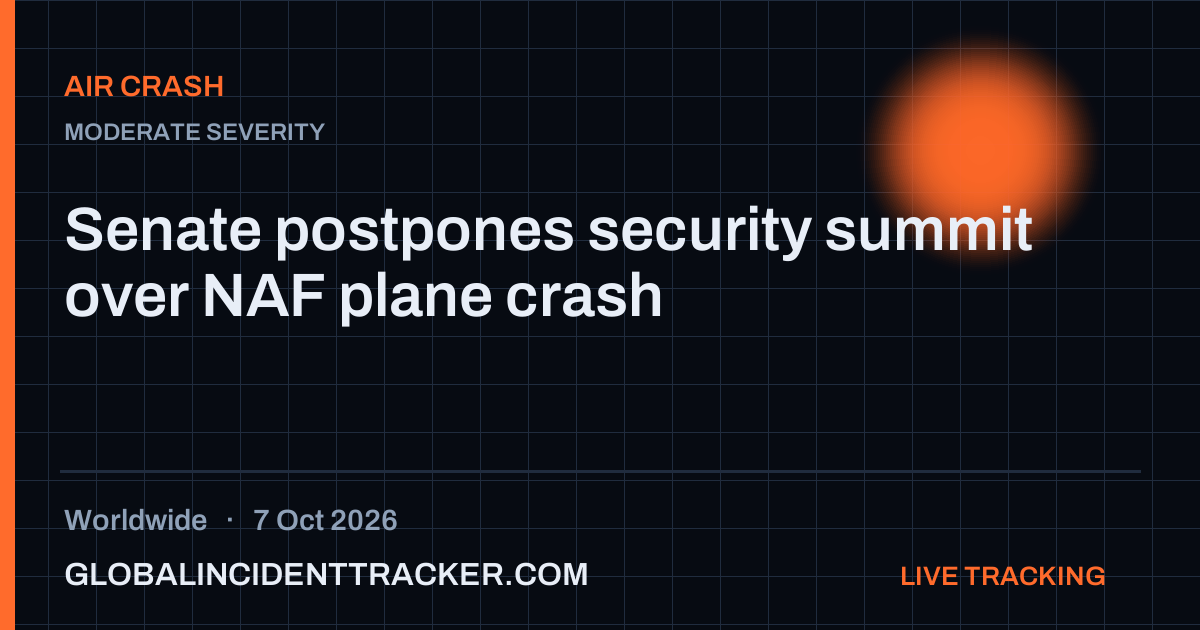 Air Crash incident in worldwide on 7 October 2026 — Global Incident Tracker report card