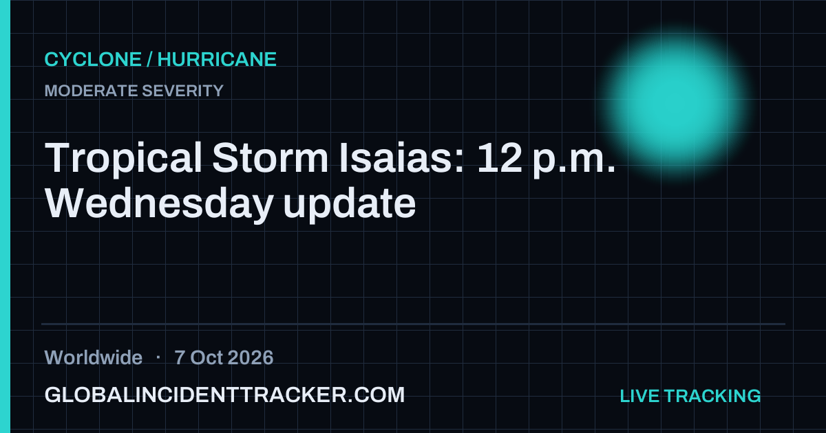Cyclone / Hurricane incident in worldwide on 7 October 2026 — Global Incident Tracker report card