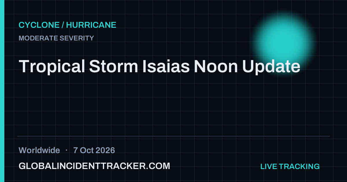 Cyclone / Hurricane incident in worldwide on 7 October 2026 — Global Incident Tracker report card