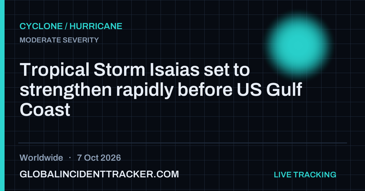 Cyclone / Hurricane incident in worldwide on 7 October 2026 — Global Incident Tracker report card