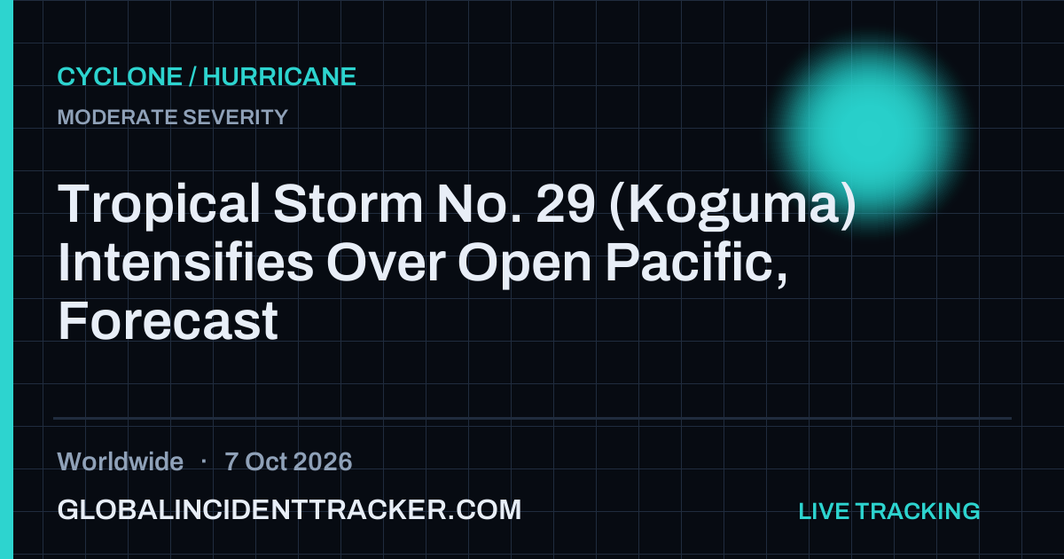 Cyclone / Hurricane incident in worldwide on 7 October 2026 — Global Incident Tracker report card