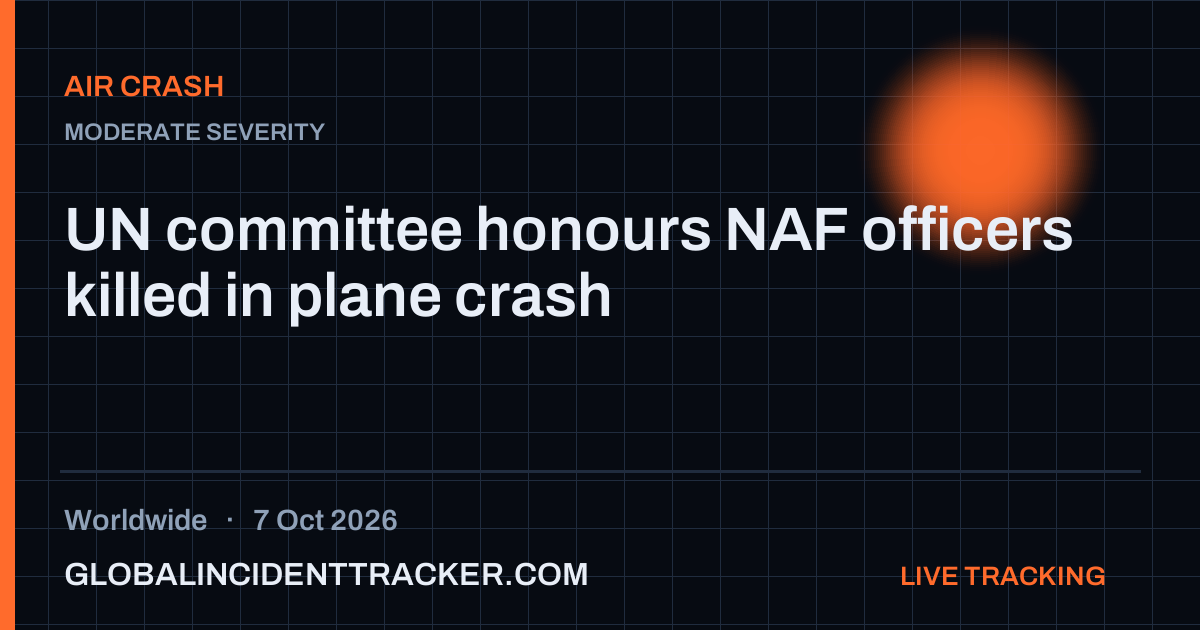 Air Crash incident in worldwide on 7 October 2026 — Global Incident Tracker report card