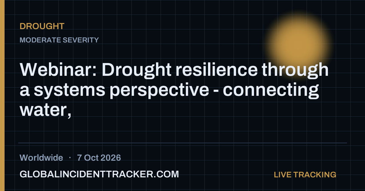 Drought incident in worldwide on 7 October 2026 — Global Incident Tracker report card