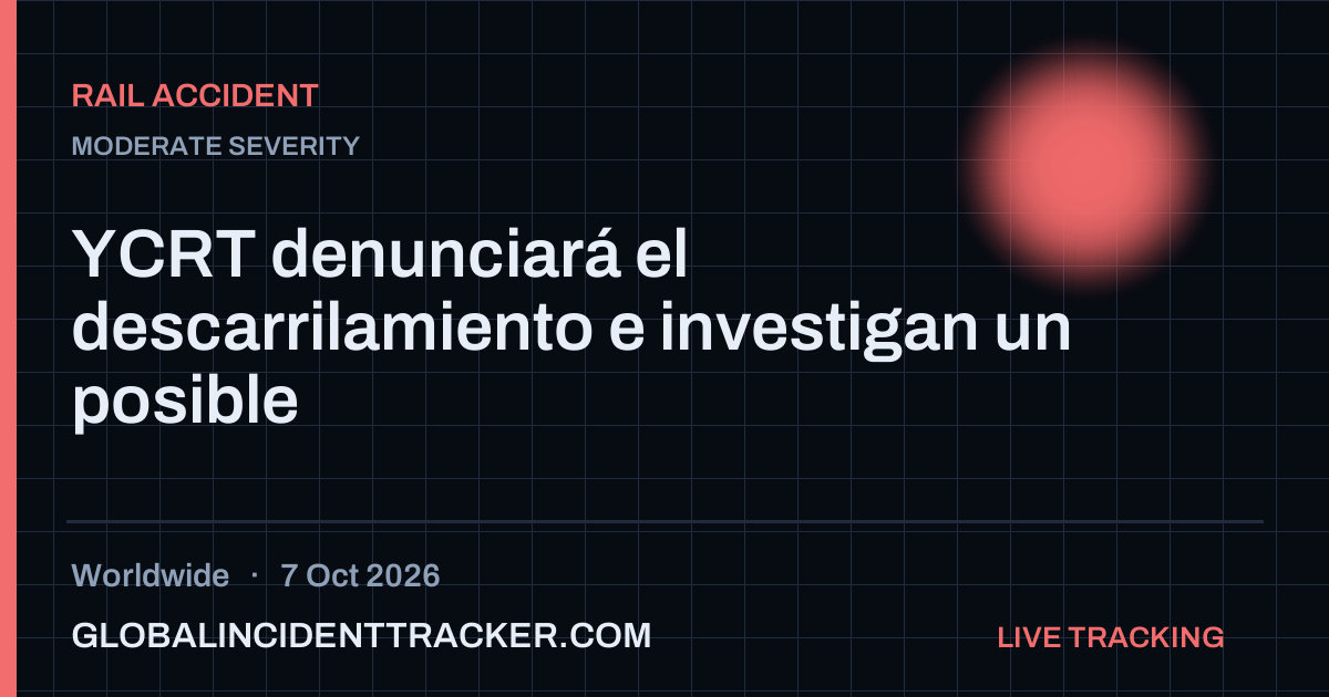 Rail Accident incident in worldwide on 7 October 2026 — Global Incident Tracker report card