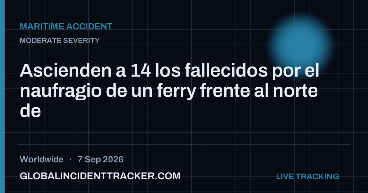 Maritime Accident incident in worldwide on 7 September 2026 — Global Incident Tracker report card