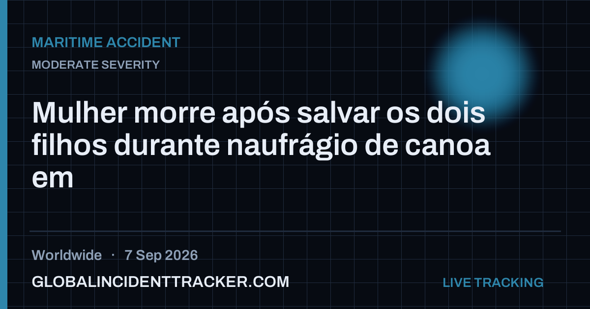 Maritime Accident incident in worldwide on 7 September 2026 — Global Incident Tracker report card