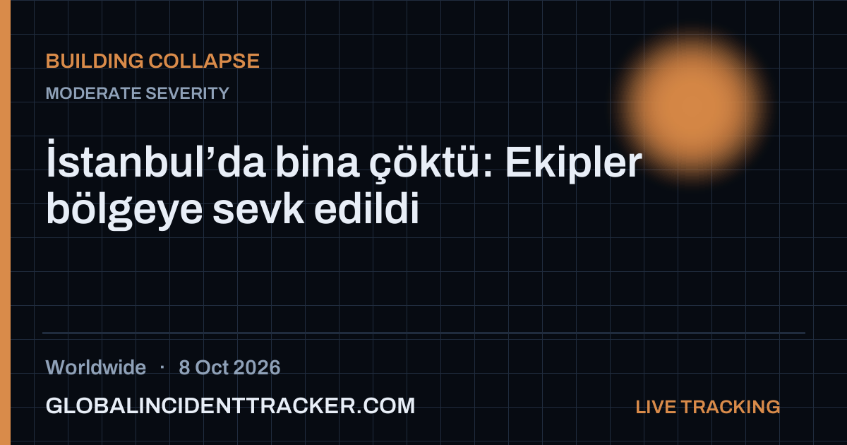 Building Collapse incident in worldwide on 8 October 2026 — Global Incident Tracker report card