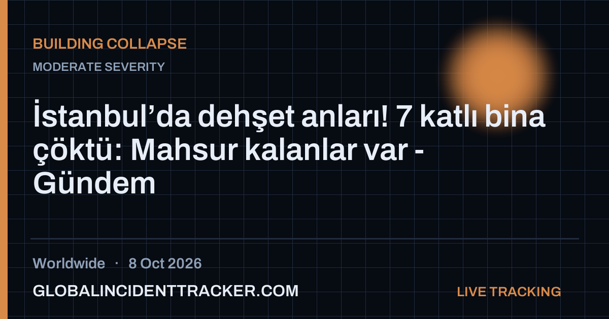 Building Collapse incident in worldwide on 8 October 2026 — Global Incident Tracker report card