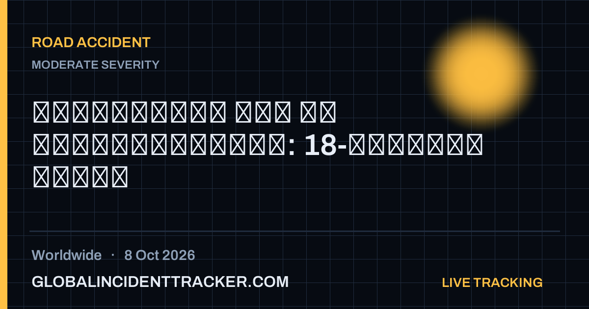 Road Accident incident in worldwide on 8 October 2026 — Global Incident Tracker report card