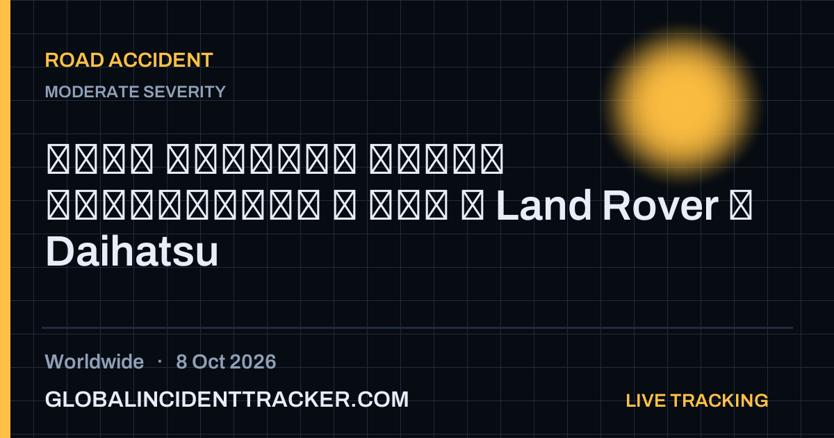 Road Accident incident in worldwide on 8 October 2026 — Global Incident Tracker report card