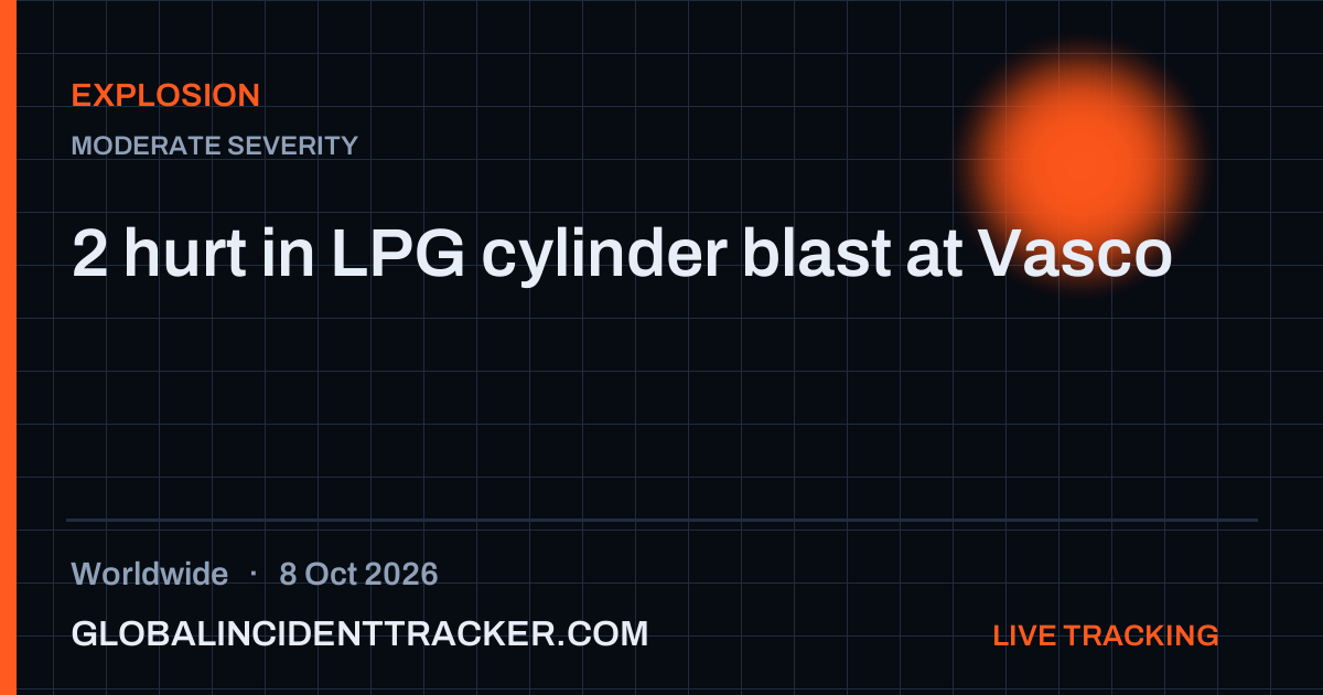 Explosion incident in worldwide on 8 October 2026 — Global Incident Tracker report card