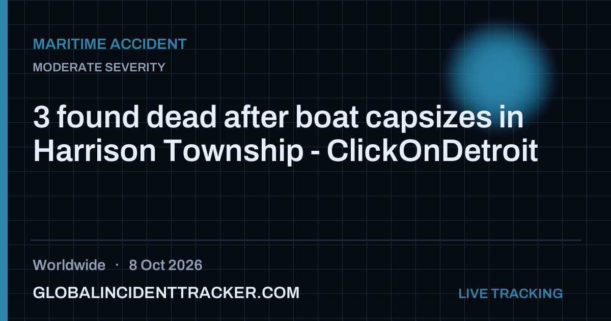 Maritime Accident incident in worldwide on 8 October 2026 — Global Incident Tracker report card
