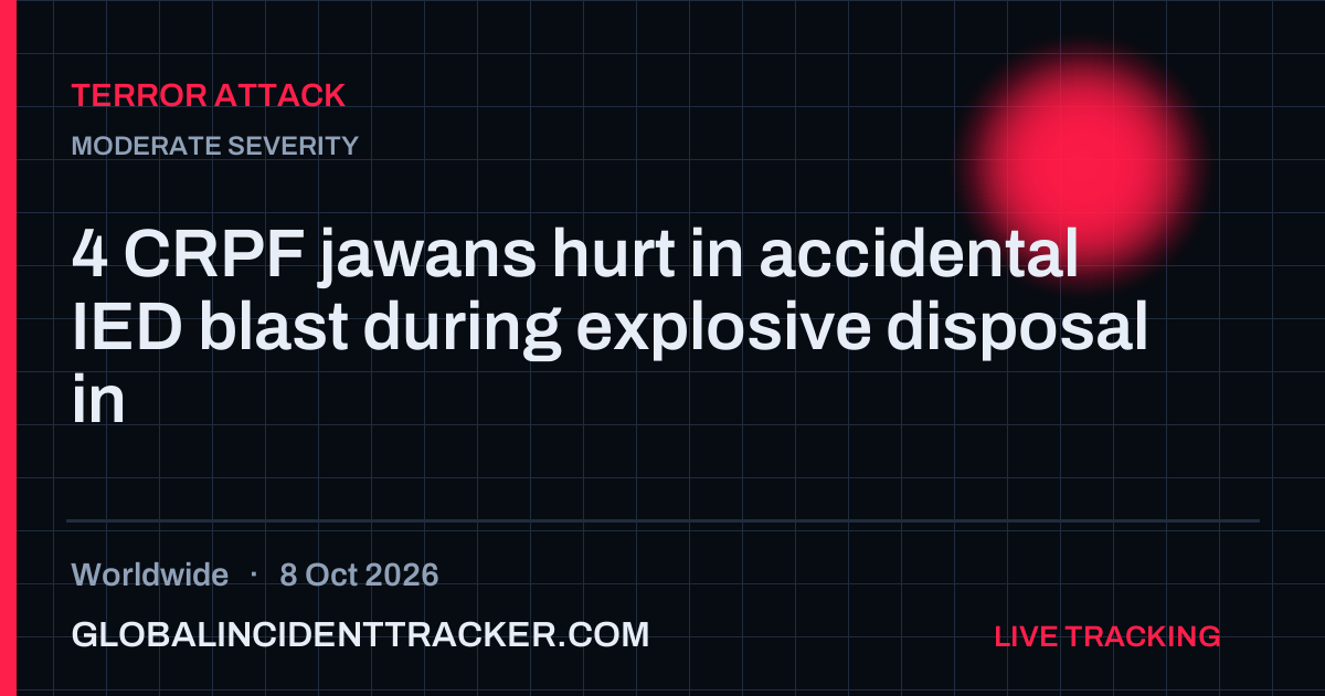 Terror Attack incident in worldwide on 8 October 2026 — Global Incident Tracker report card