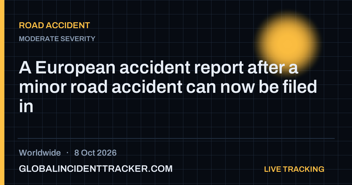 Road Accident incident in worldwide on 8 October 2026 — Global Incident Tracker report card