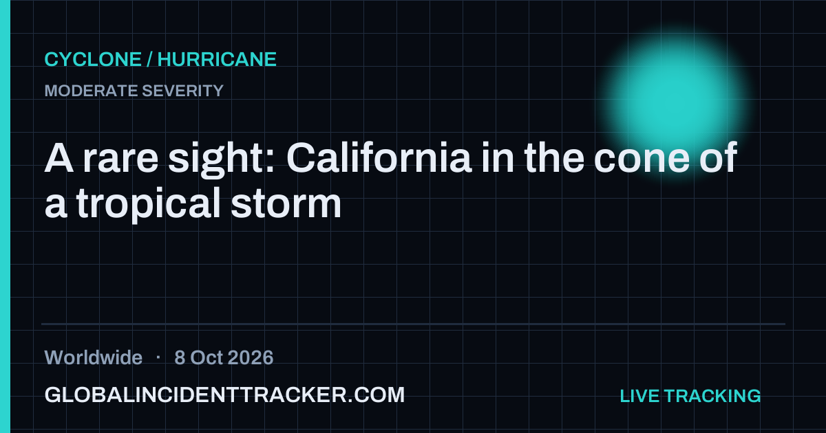 Cyclone / Hurricane incident in worldwide on 8 October 2026 — Global Incident Tracker report card