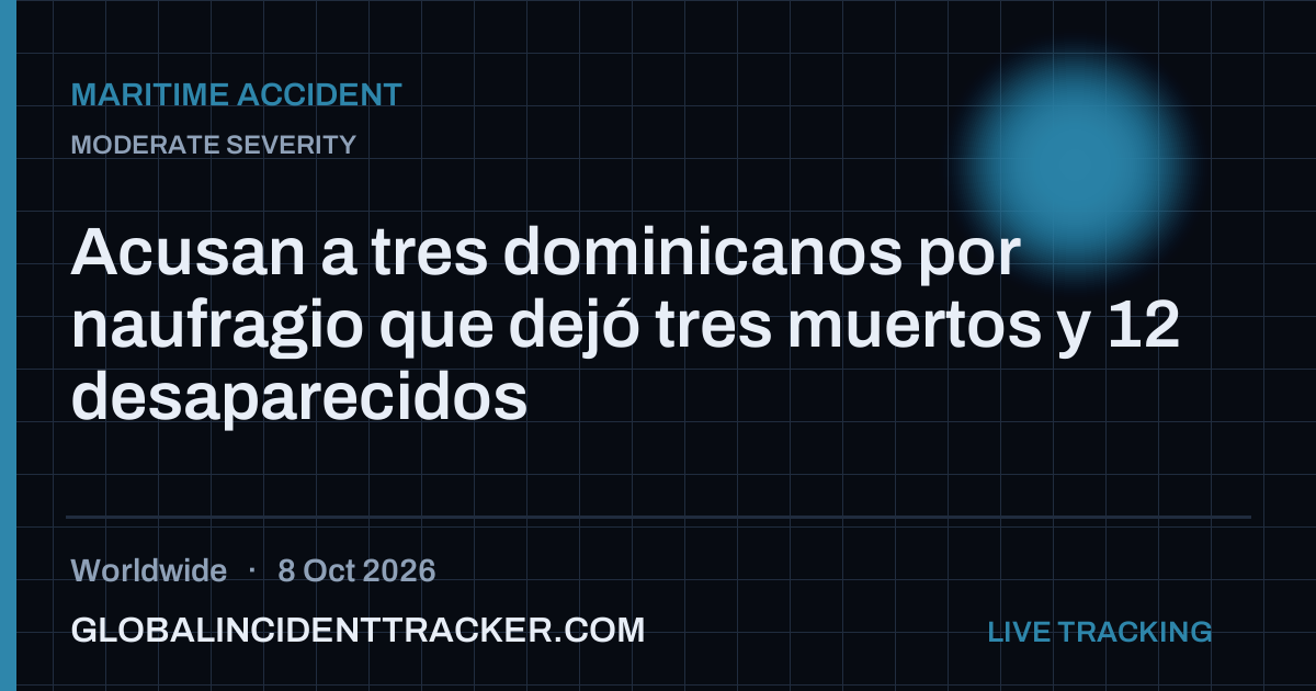 Maritime Accident incident in worldwide on 8 October 2026 — Global Incident Tracker report card