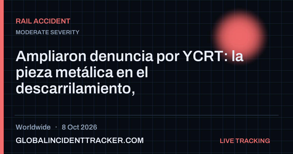 Rail Accident incident in worldwide on 8 October 2026 — Global Incident Tracker report card