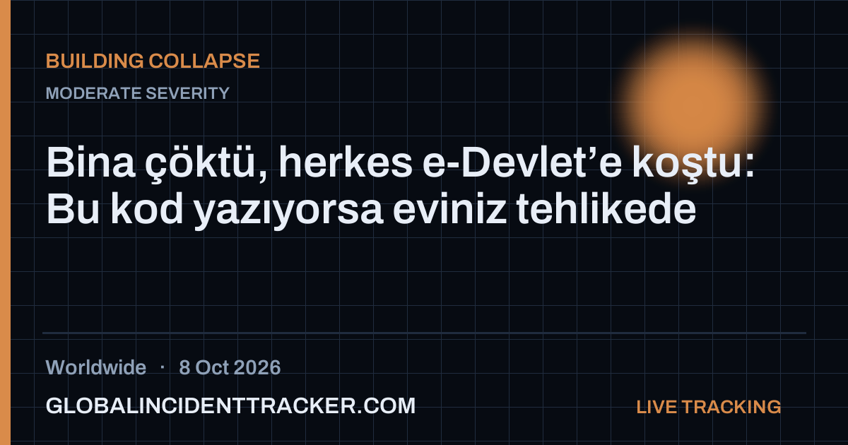 Building Collapse incident in worldwide on 8 October 2026 — Global Incident Tracker report card