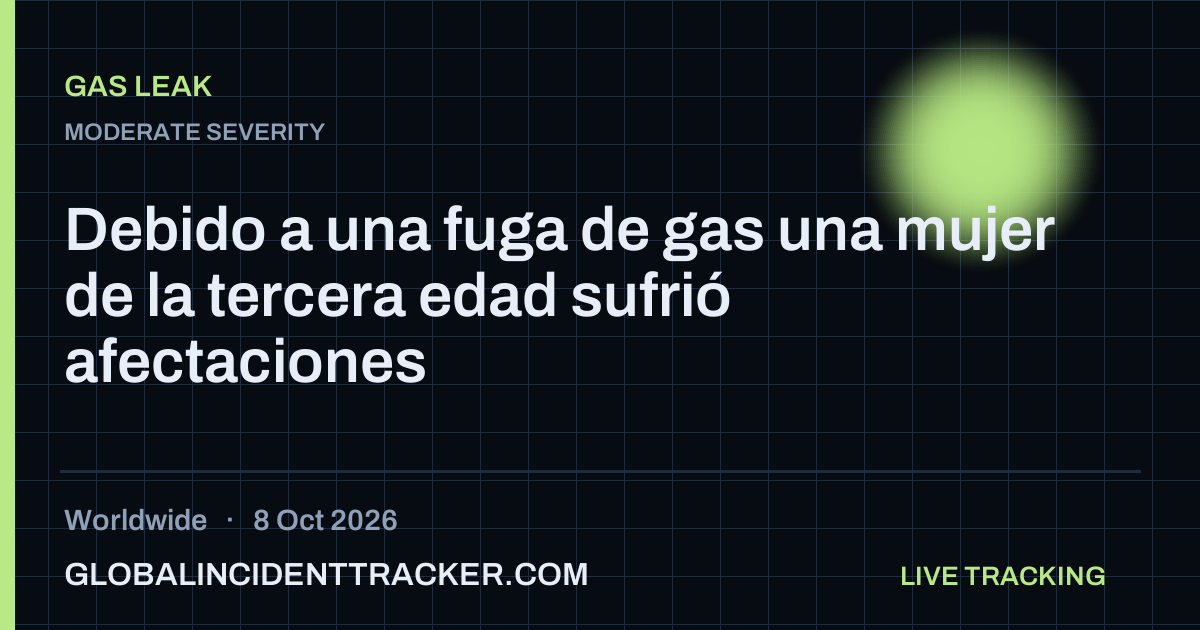 Gas Leak incident in worldwide on 8 October 2026 — Global Incident Tracker report card