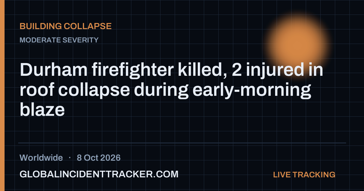 Building Collapse incident in worldwide on 8 October 2026 — Global Incident Tracker report card