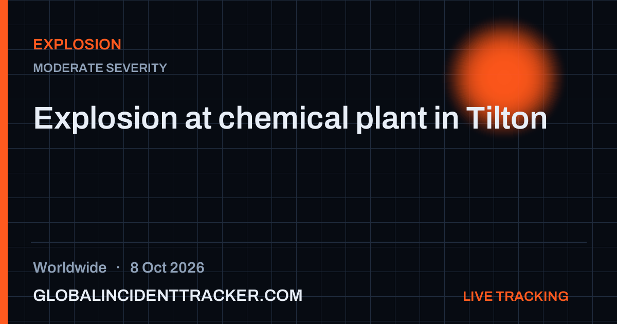 Explosion incident in worldwide on 8 October 2026 — Global Incident Tracker report card