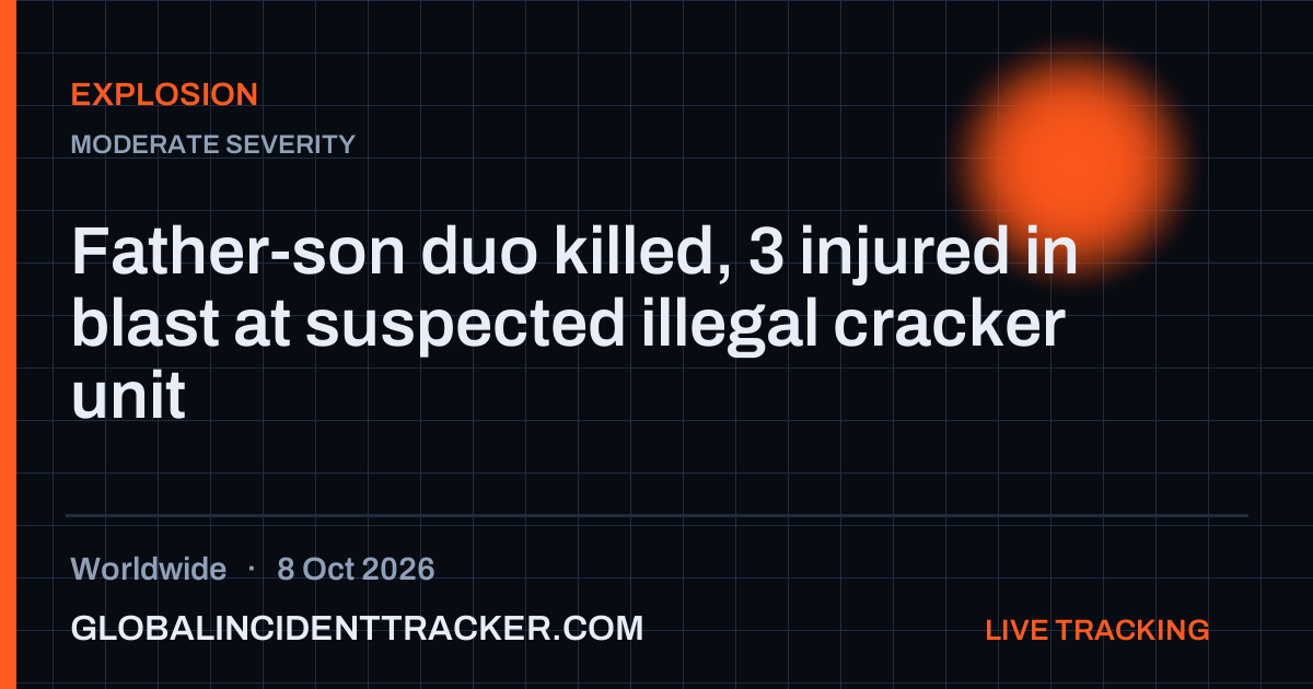 Explosion incident in worldwide on 8 October 2026 — Global Incident Tracker report card