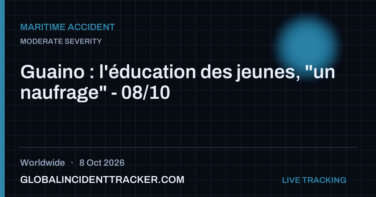 Maritime Accident incident in worldwide on 8 October 2026 — Global Incident Tracker report card