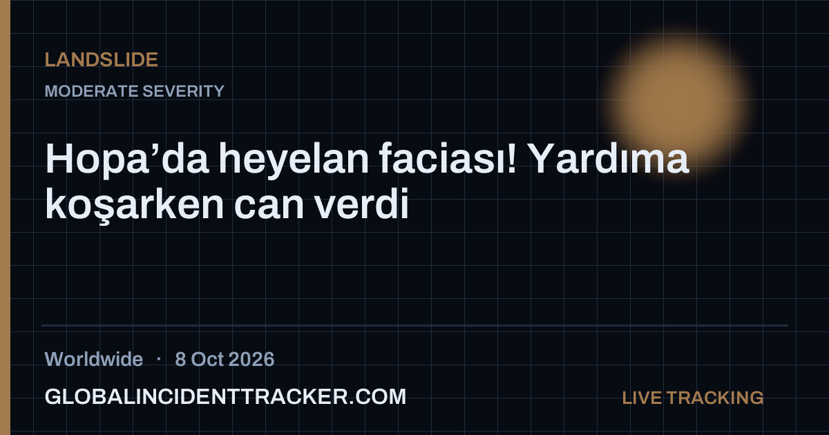 Landslide incident in worldwide on 8 October 2026 — Global Incident Tracker report card
